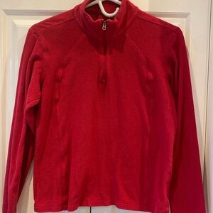 Columbia pullover 3/4 zip, ladies size M, pinky/red